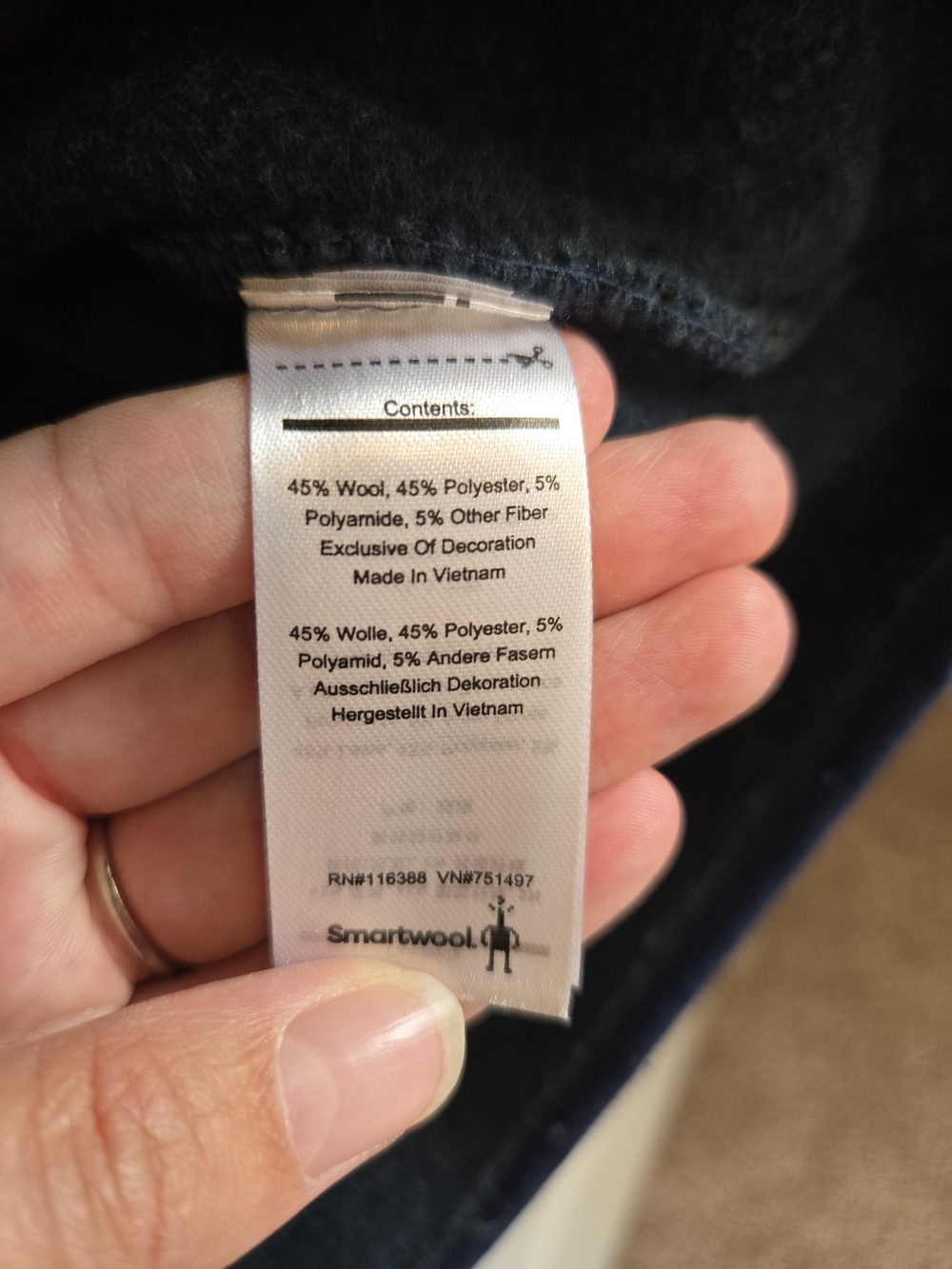 Smartwool Blue Half-Zip Hooded Fleece Pullover - Picture 5 of 5